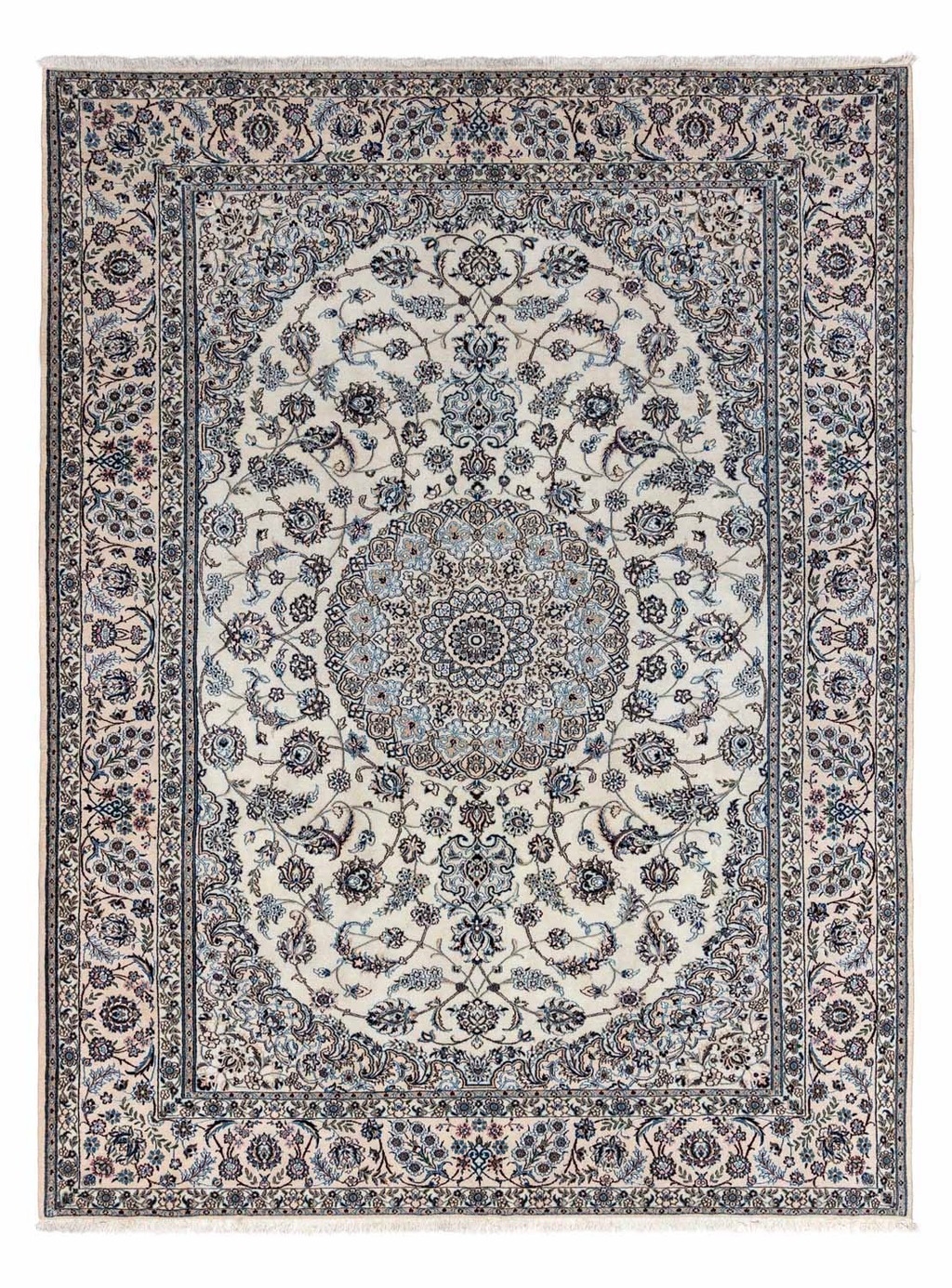 morgenland Wollteppich »Nain 9la Medaillon Argento 348 x 250 cm«, rechtecki günstig online kaufen