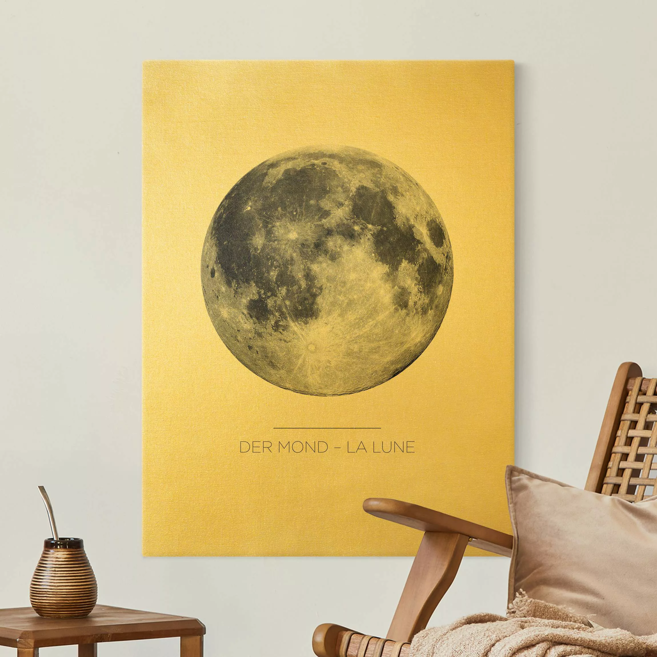 Leinwandbild Gold Der Mond - La Lune günstig online kaufen