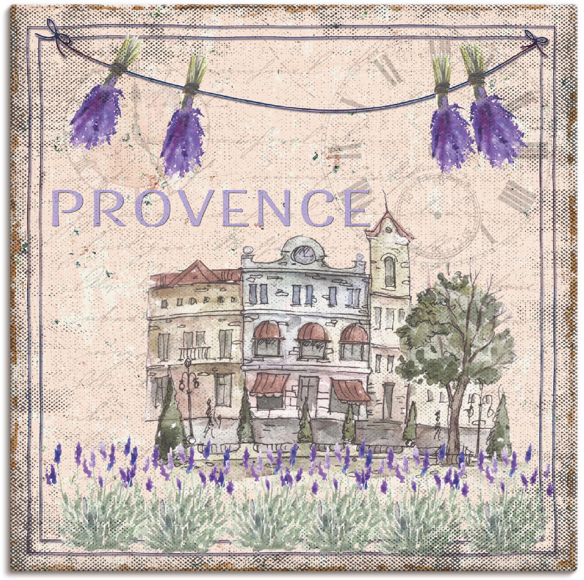 Artland Wandbild "Provence-meine Liebe", Blumen, (1 St.), als Alubild, Outd günstig online kaufen