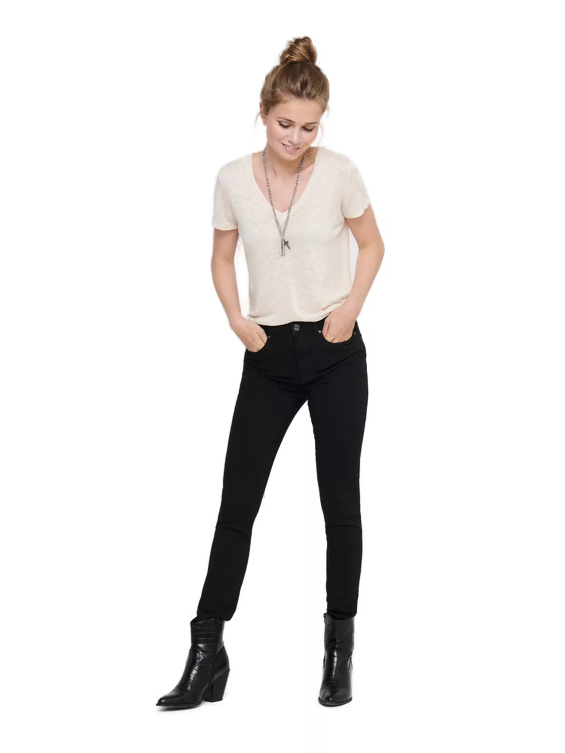 ONLY Skinny-fit-Jeans Skinny Fit Jeans High Waist Stretch Denim 5-Pocket Ho günstig online kaufen