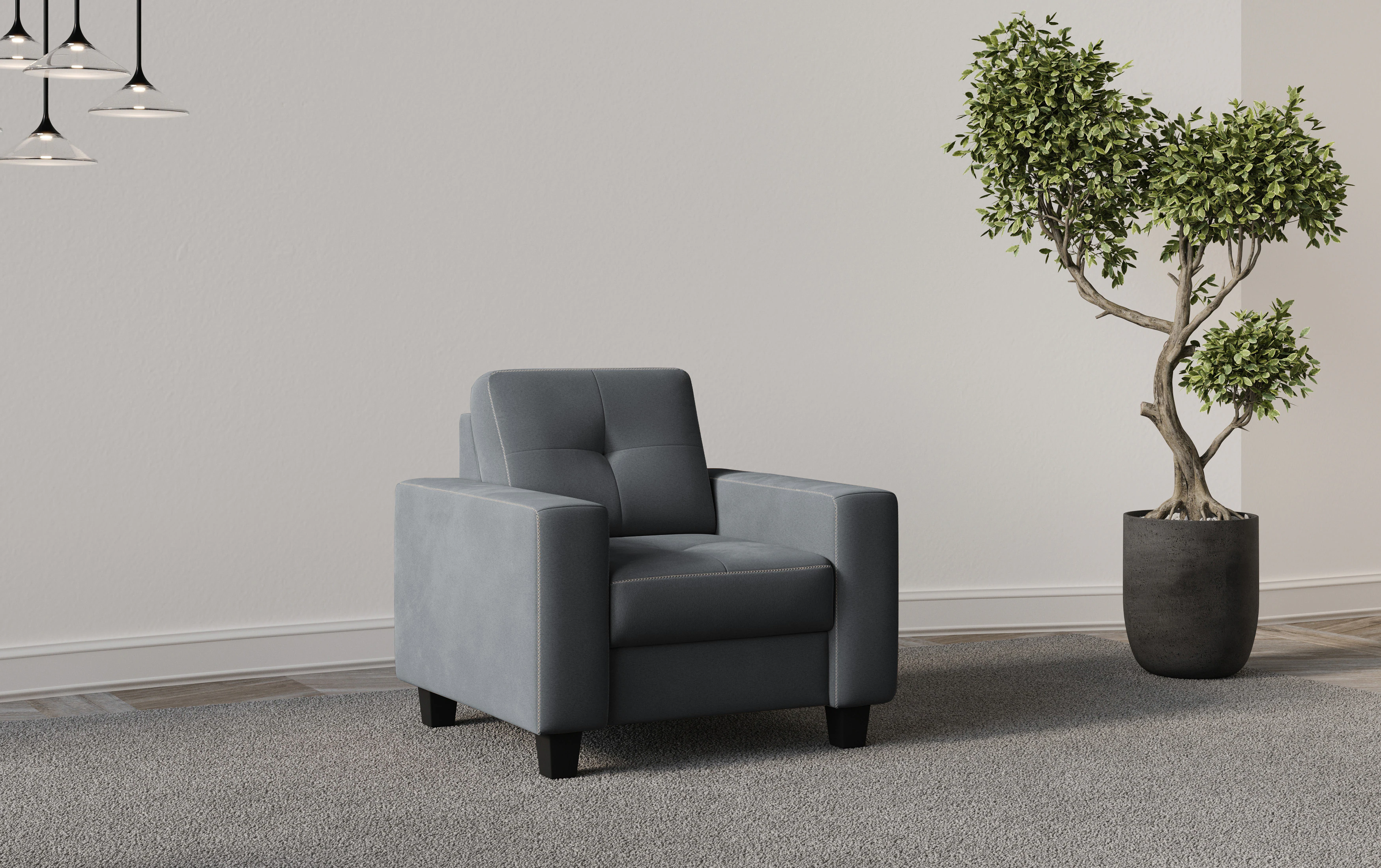 Places of Style Sessel "Varese", Kreuznaht in beige günstig online kaufen