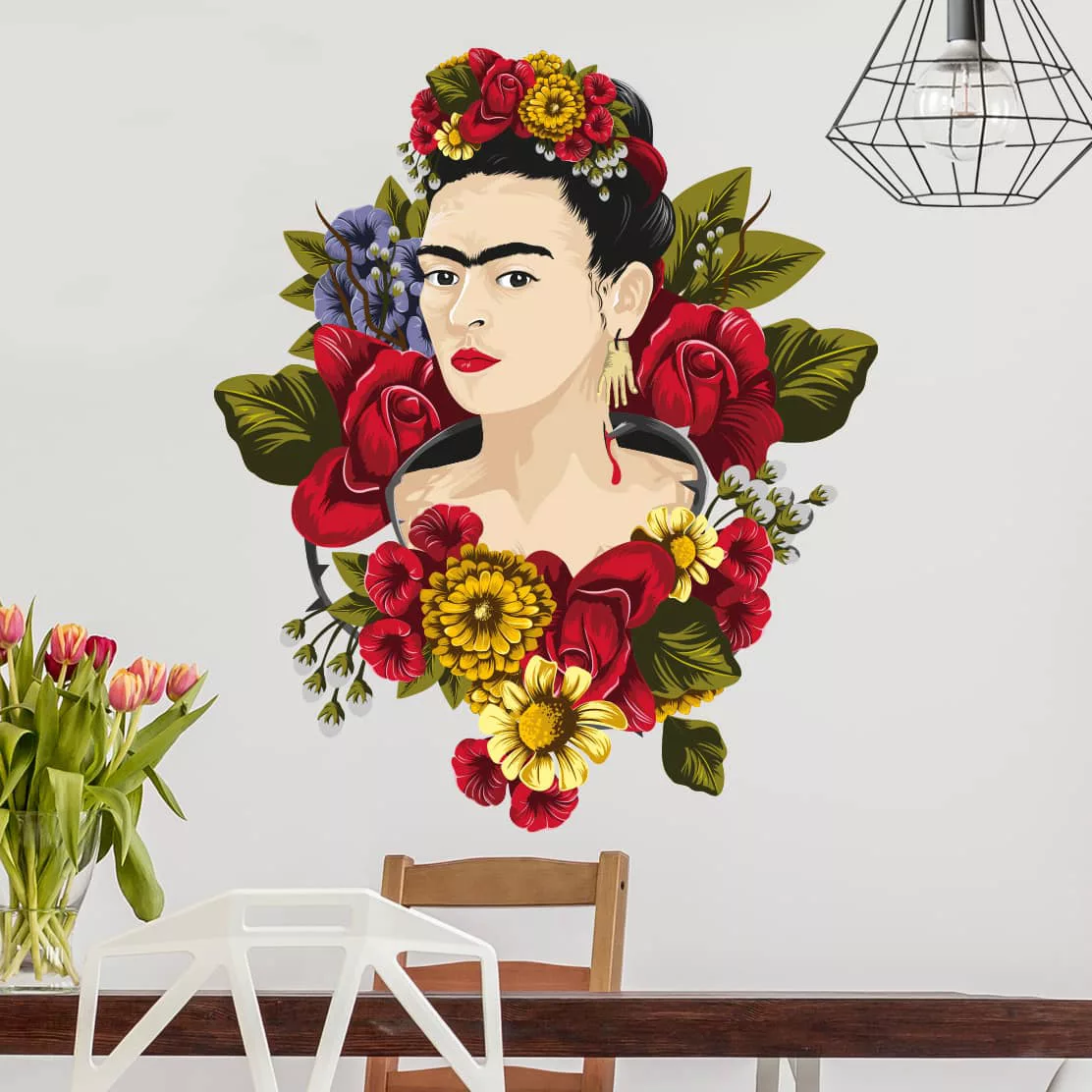 Wandtattoo Blumen Frida kahlo - Rosen günstig online kaufen