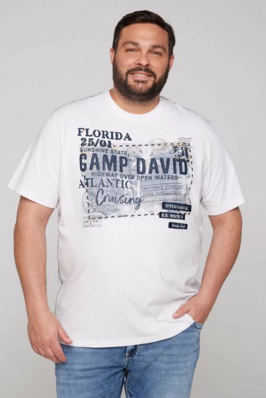 CAMP DAVID Rundhalsshirt aus Baumwolle günstig online kaufen