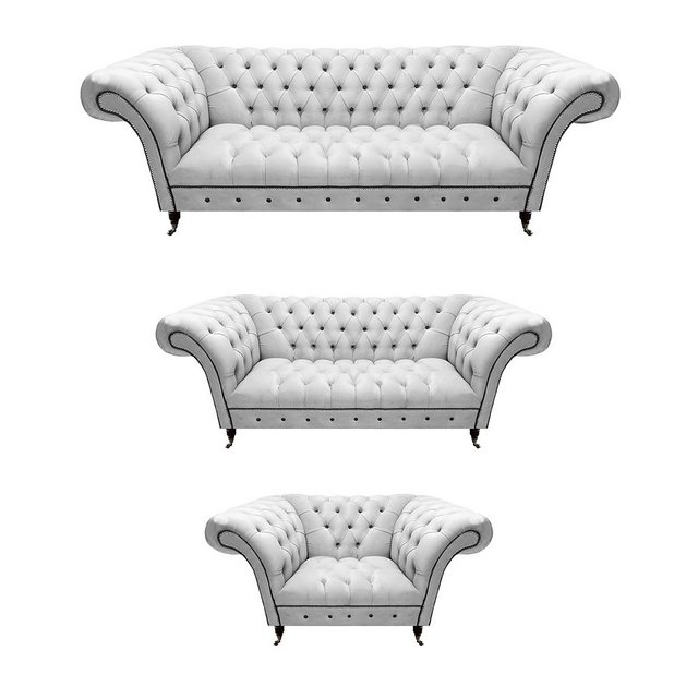 JVmoebel Chesterfield-Sofa Sofagarnitur 3tlg Chesterfield Modern Design Woh günstig online kaufen
