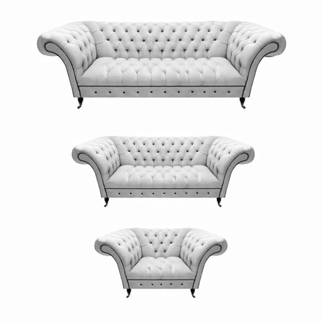 JVmoebel Chesterfield-Sofa Sofagarnitur 3tlg Chesterfield Modern Design Woh günstig online kaufen