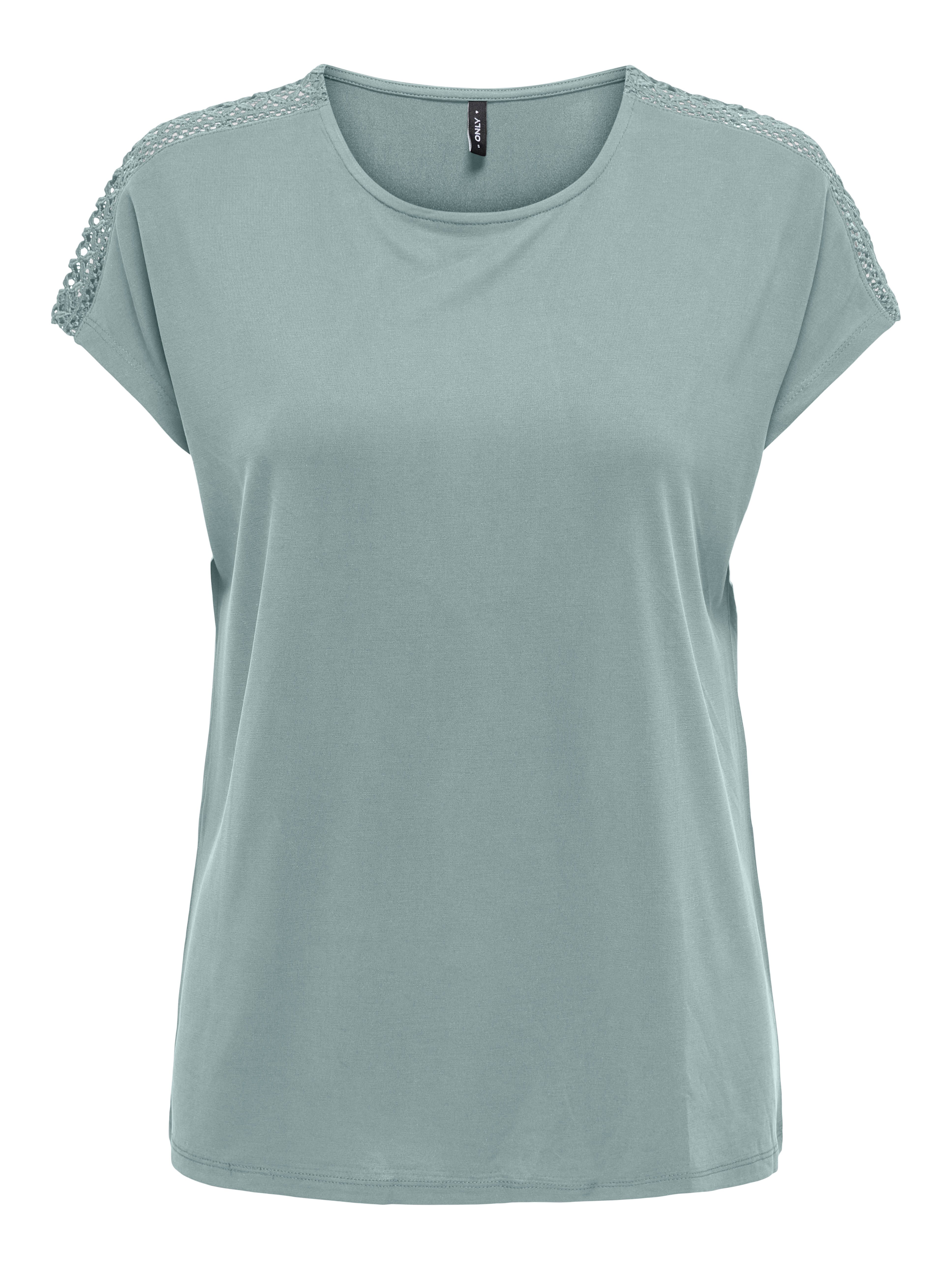ONLY Kurzarmshirt ONLFREE LIFE CAPSLEEVE LACE günstig online kaufen