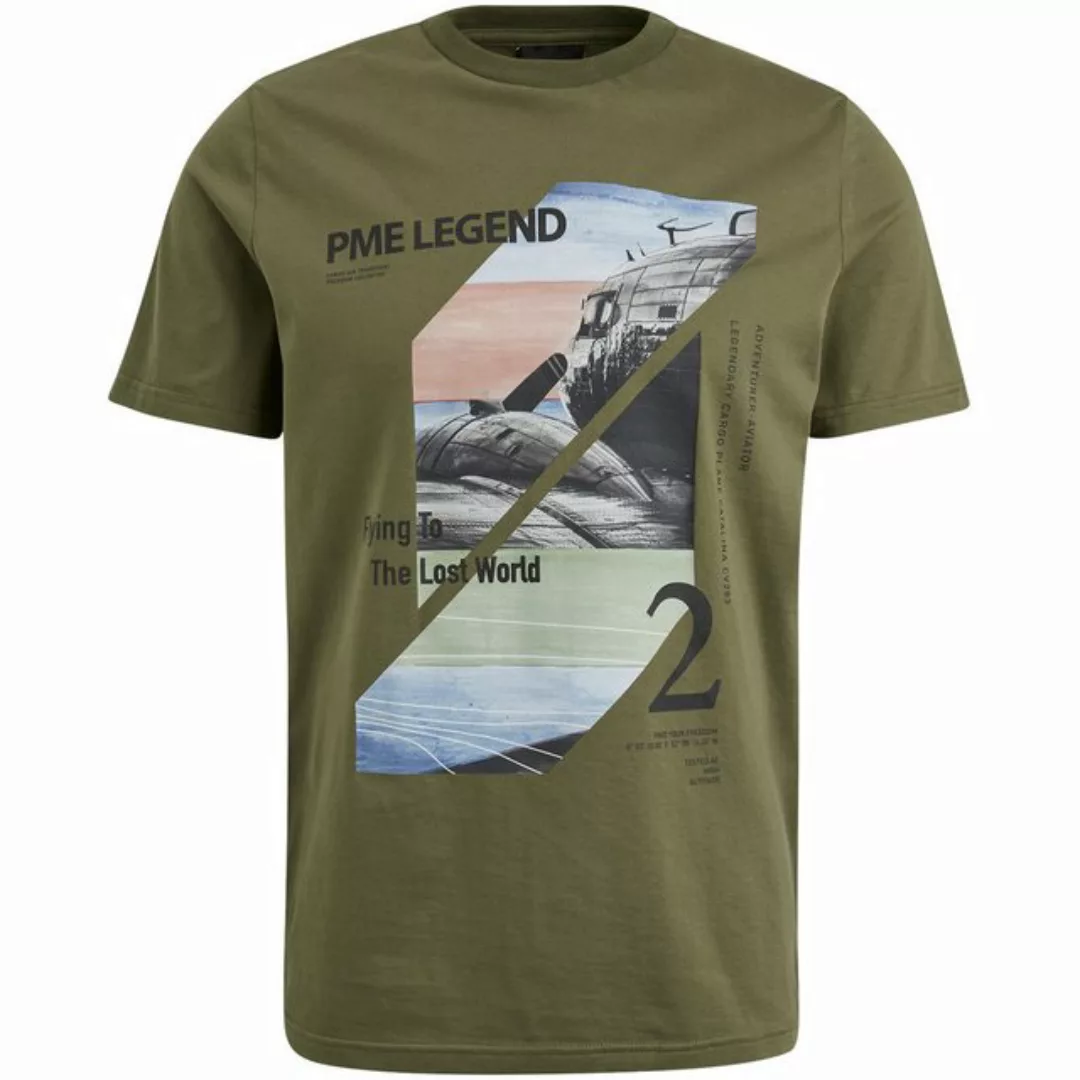 PME Legend Single Jersey T-Shirt Druck Yellow - Größe L günstig online kaufen