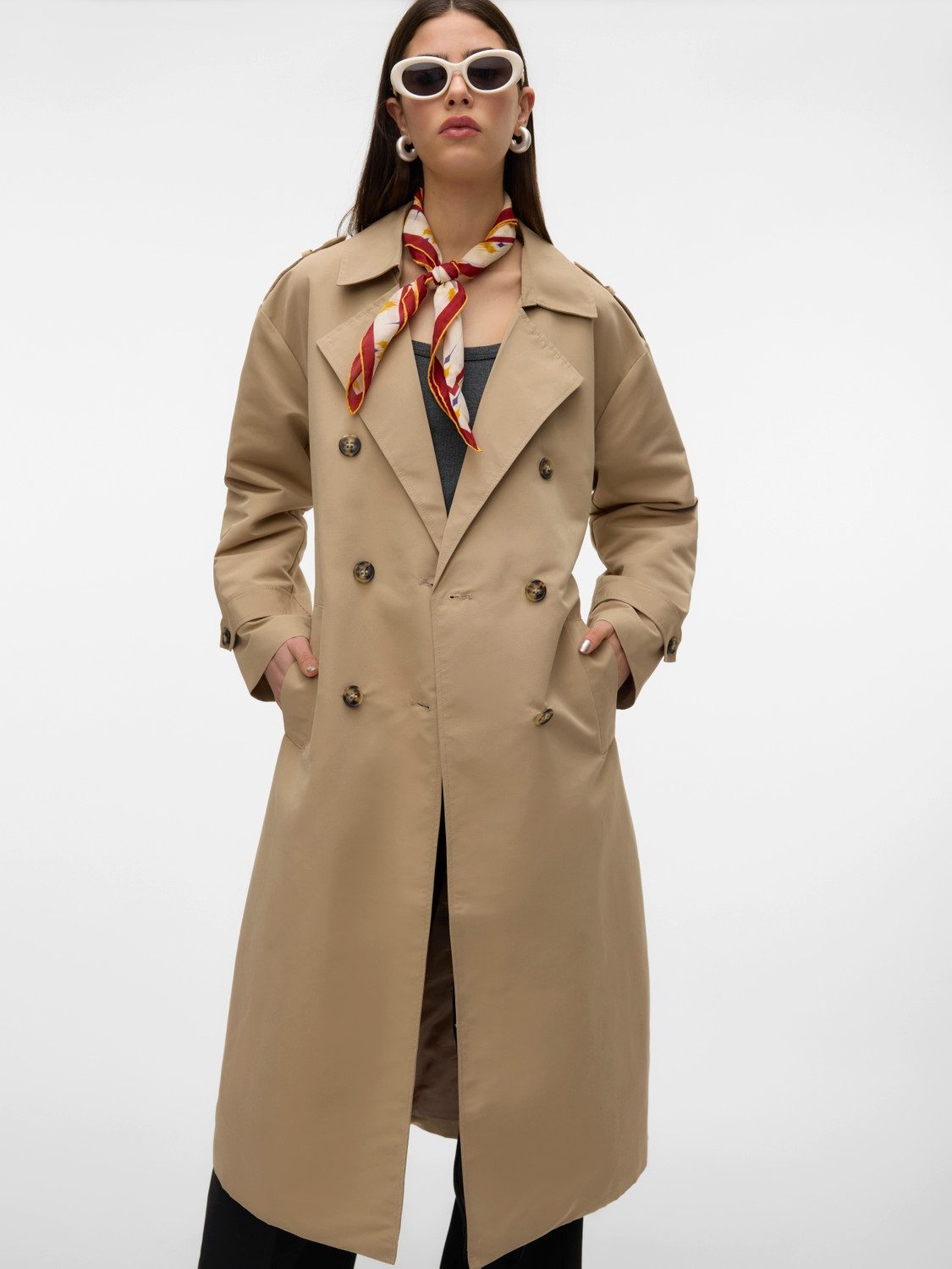 Vero Moda Trenchcoat VMCHLOE LONG TRENCHCOAT günstig online kaufen