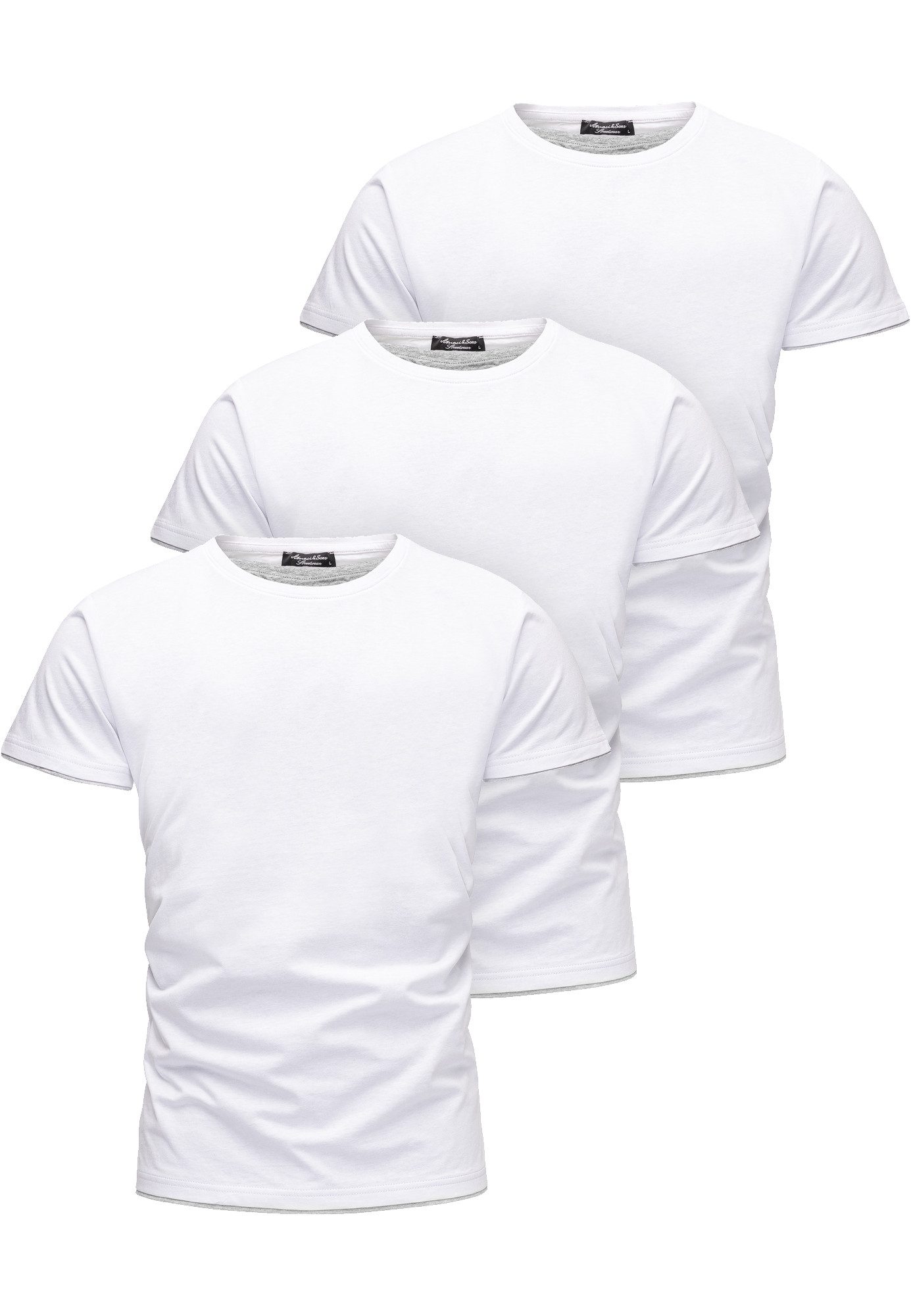 Amaci&Sons T-Shirt 3. LAKEWOOD 3er-Pack T-Shirts günstig online kaufen