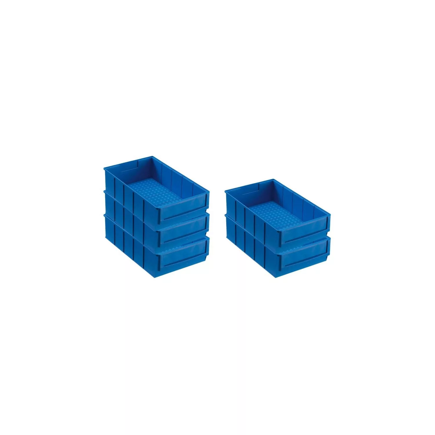 PROREGAL SparSet 5x Blaue Indurstriebox 300 B HxBxT 8,1 x 18,3 x 30 cm 3,4 günstig online kaufen