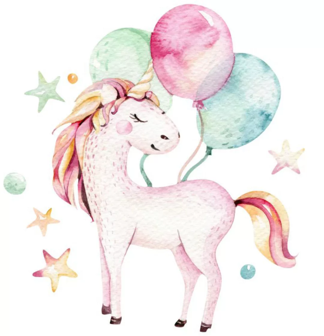 Wall-Art Wandtattoo "Kindergeburtstag Einhorn Deko", (1 St.) günstig online kaufen