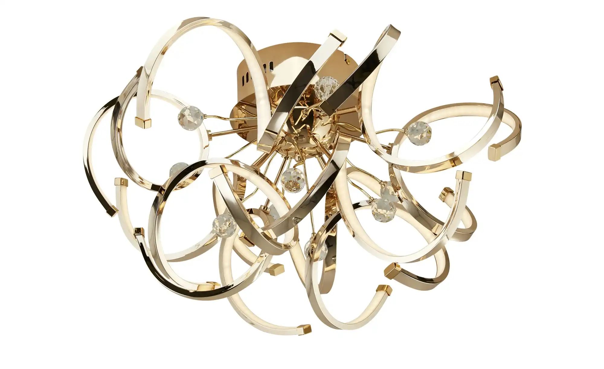 KHG LED-Deckenleuchte  goldfarben mit Kristall   ¦ gold ¦ Maße (cm): H: 36 günstig online kaufen