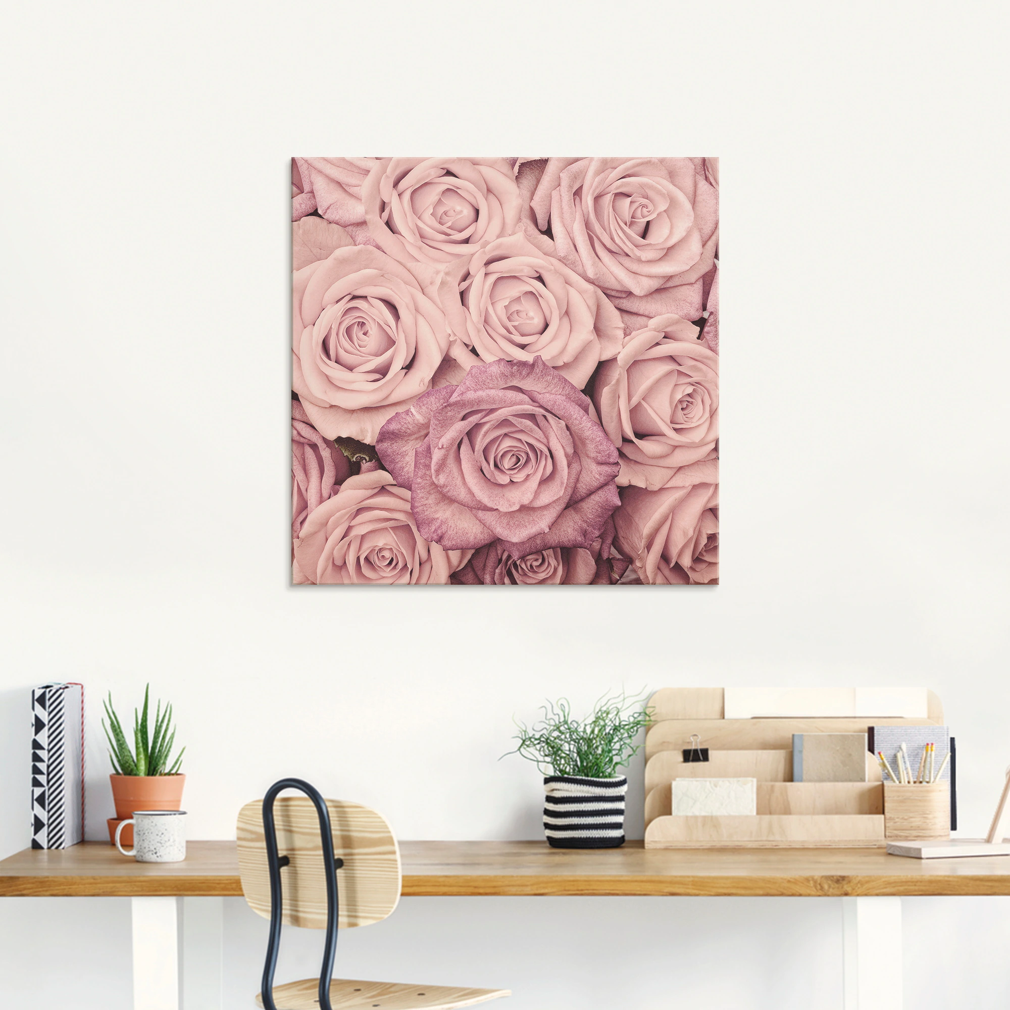 Artland Glasbild "Rosen", Blumen, (1 St.), in verschiedenen Größen günstig online kaufen