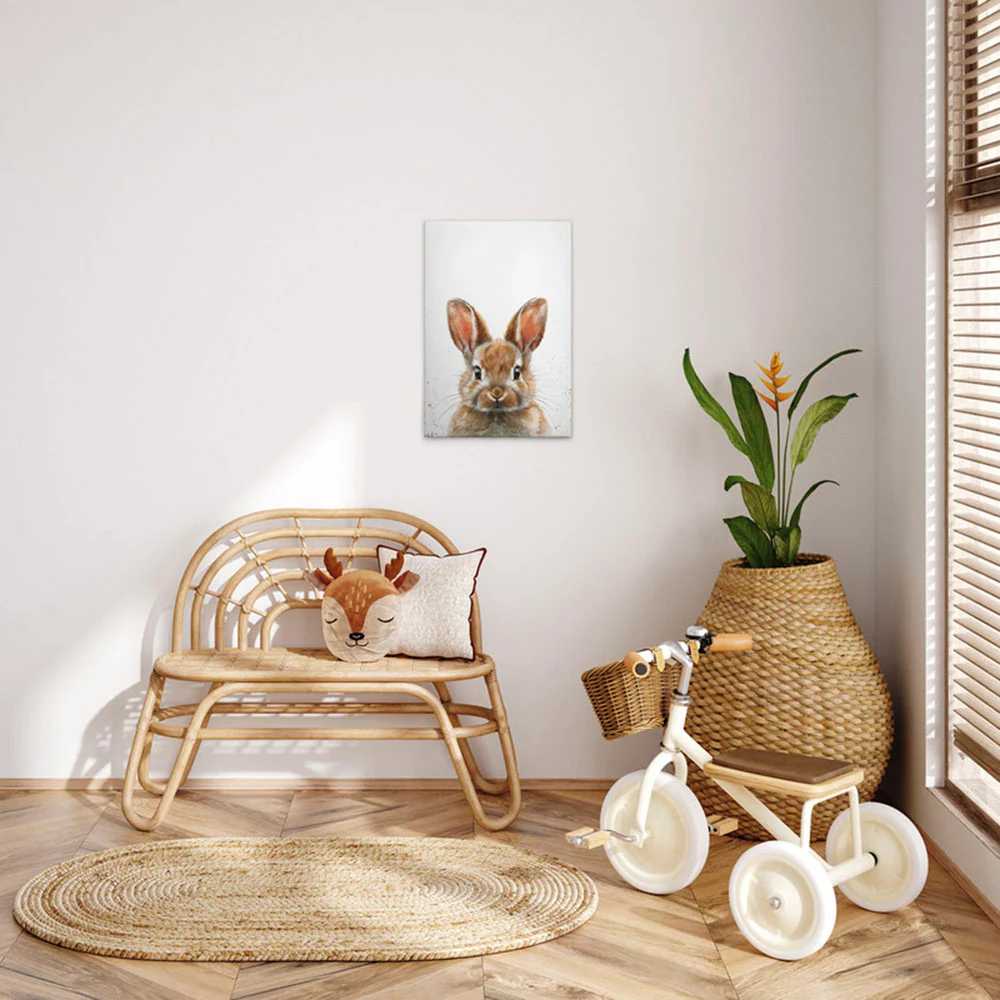 A.S. Création Leinwandbild "Brown Baby Bunny - Wandbild Weiß Braun Keilrahm günstig online kaufen