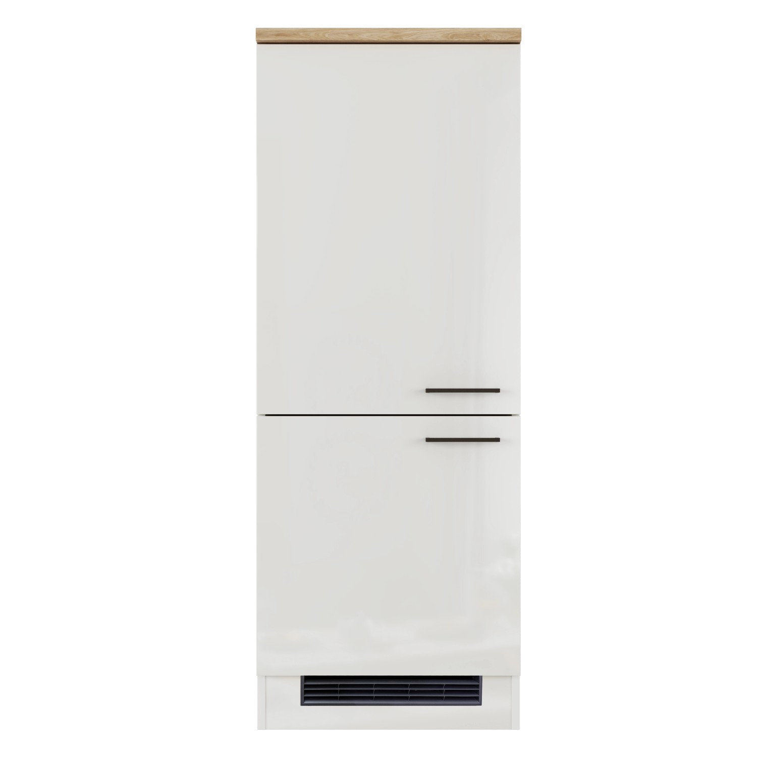 Flex-Well Exclusiv Demi-Geräteschrank Lund 60 cm H161 cm Lichtgrau glänzend günstig online kaufen