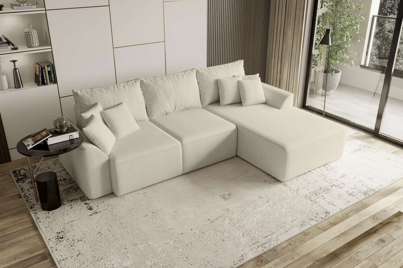 99rooms Ecksofa Gusto, Sofa L-Form, Eckcouch, mit abnehmbaren Kissen, Rundu günstig online kaufen