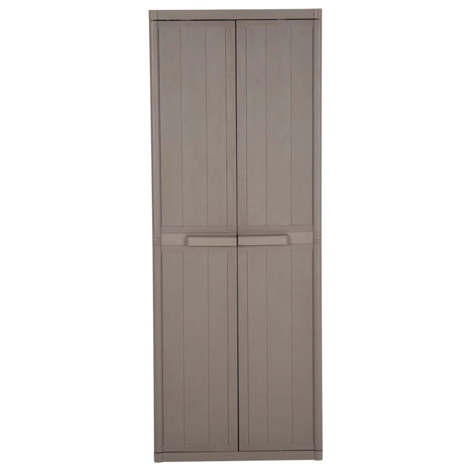 vidaXL Gartenschrank Braun 65x45x172 cm PP Holz-Optik Modell 1 günstig online kaufen