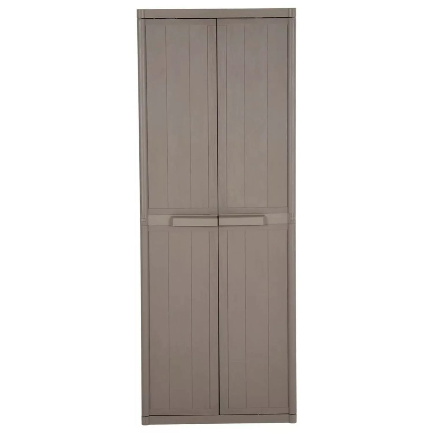 Gartenschrank Braun 65x45x172 Cm Pp Rattan günstig online kaufen