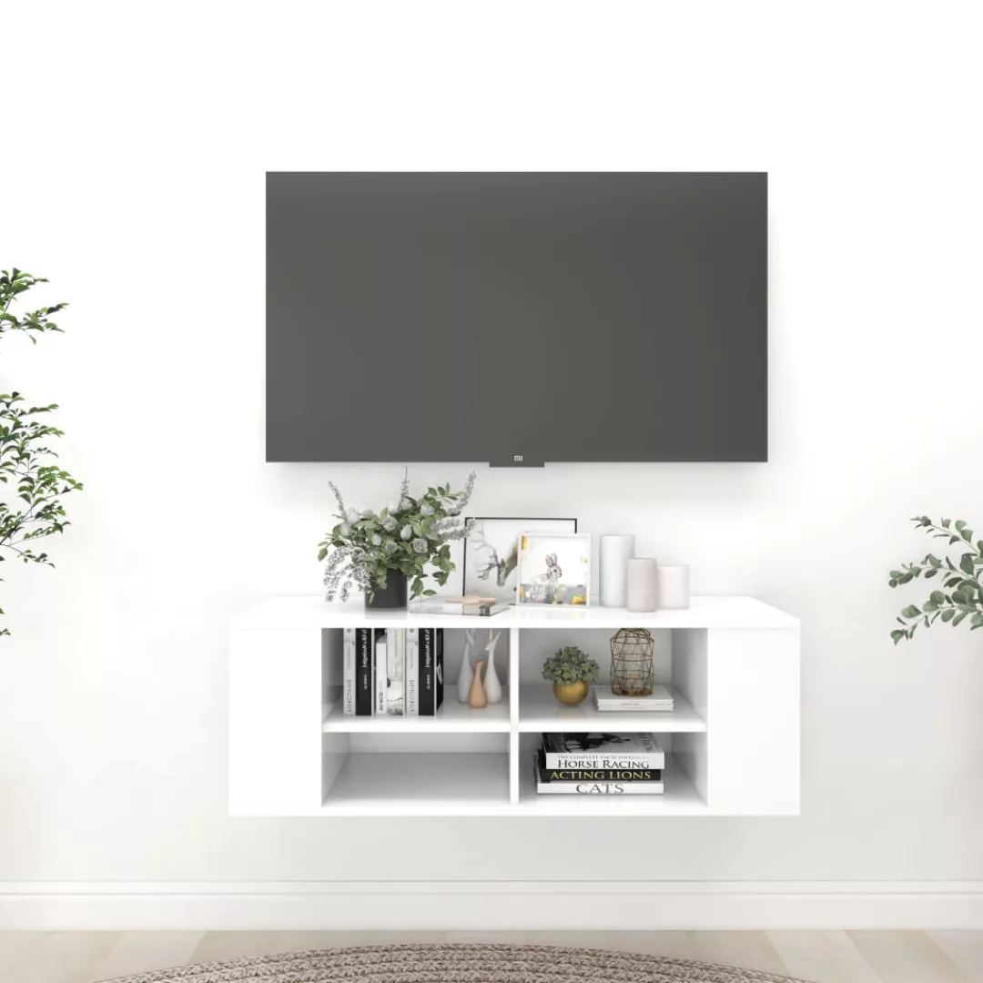 vidaXL TV-Schrank TV-Wandschrank Weiß 102x35x35 cm Spanplatte günstig online kaufen