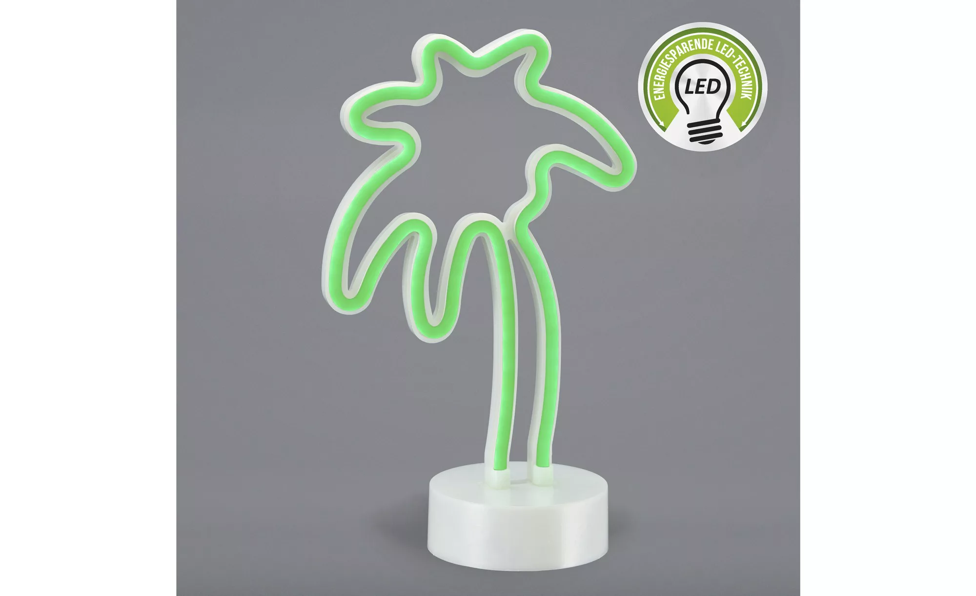 LED Tischleuchte 1-flammig  Palme - grün - 18 cm - 28 cm - 10 cm - Sconto günstig online kaufen