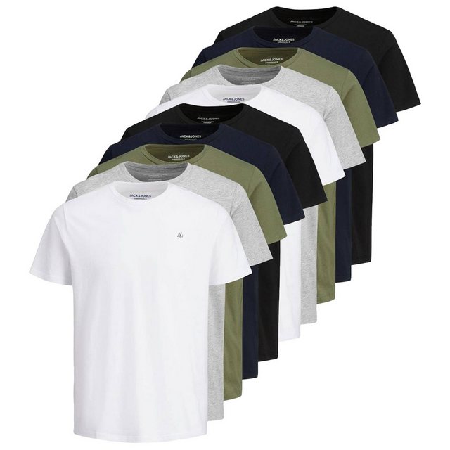 Jack & Jones T-Shirt Herren T-Shirt, 10er Pack - JORJXJ, T-Shirt, (Packung, günstig online kaufen