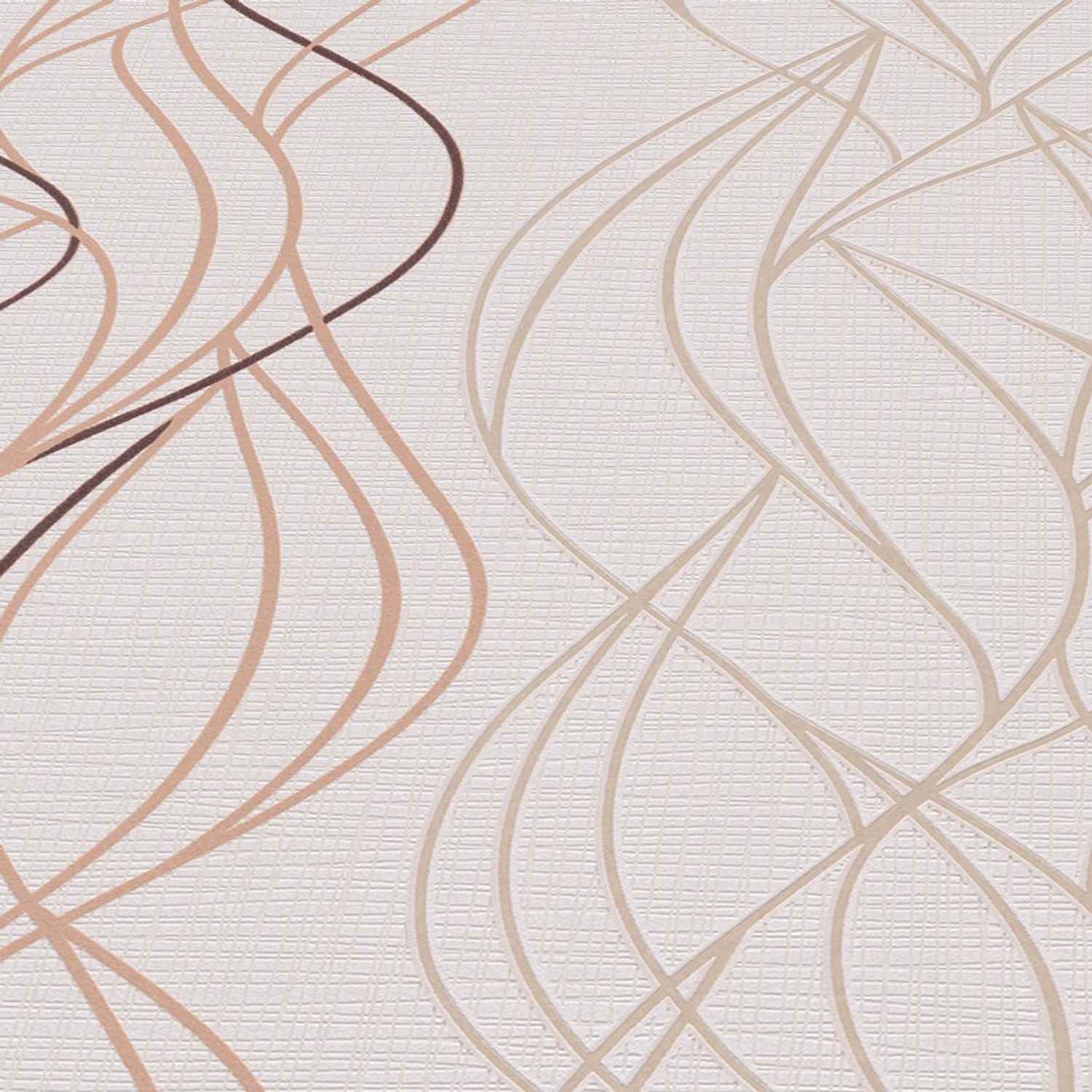 Bricoflor Beige Tapete mit Geschwungenen Linien Vliestapete mit Wellenmuste günstig online kaufen