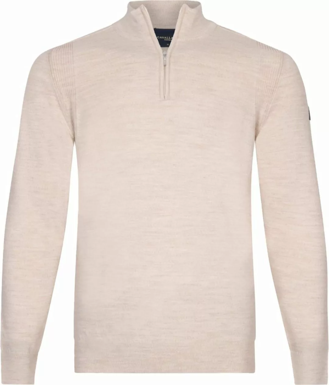 Cavallaro Palio Half Zip Pullover Wool Blend Ecru - Größe M günstig online kaufen