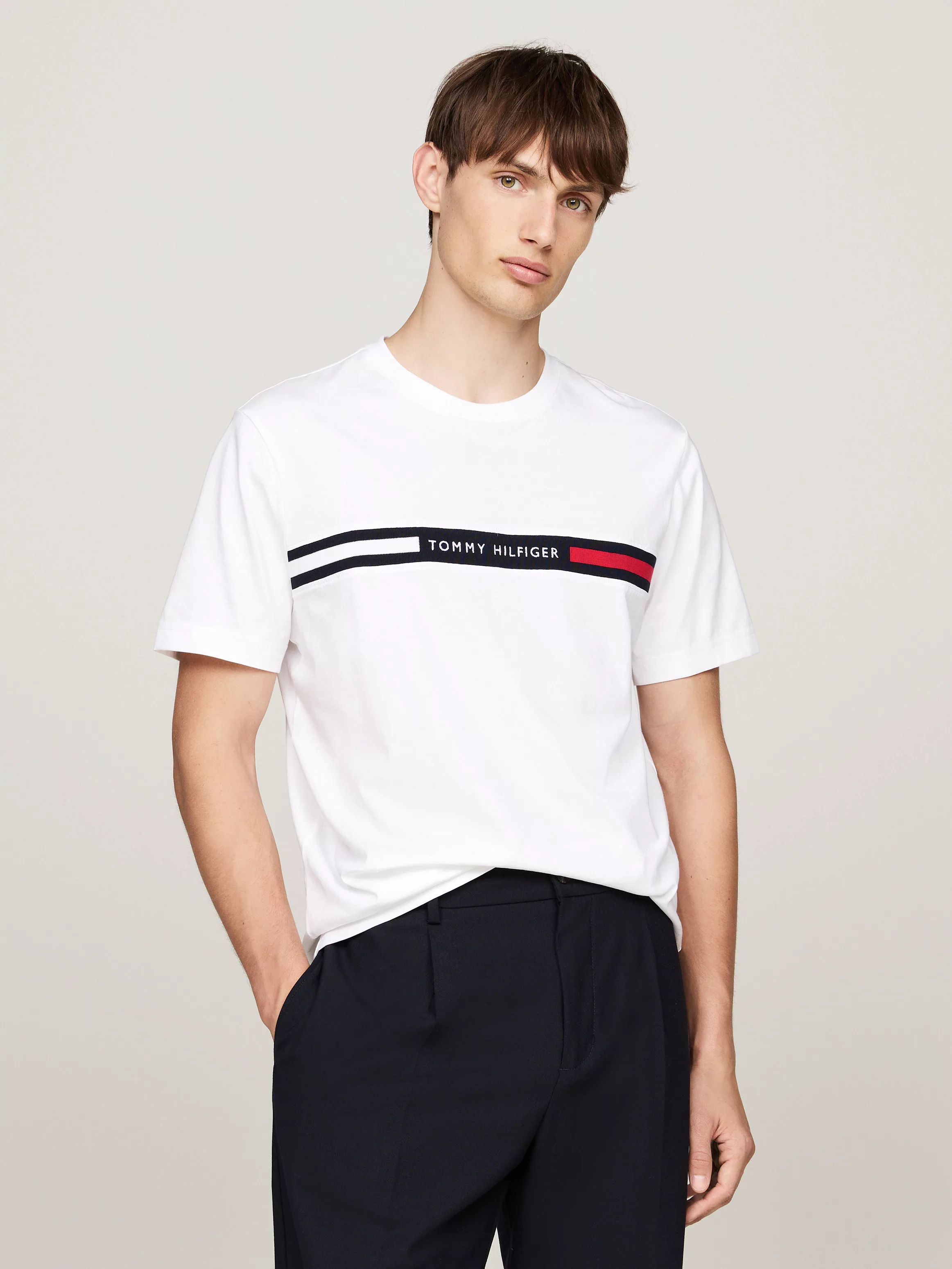 Tommy Hilfiger T-Shirt "HILFIGER CHEST INSERT TEE" günstig online kaufen