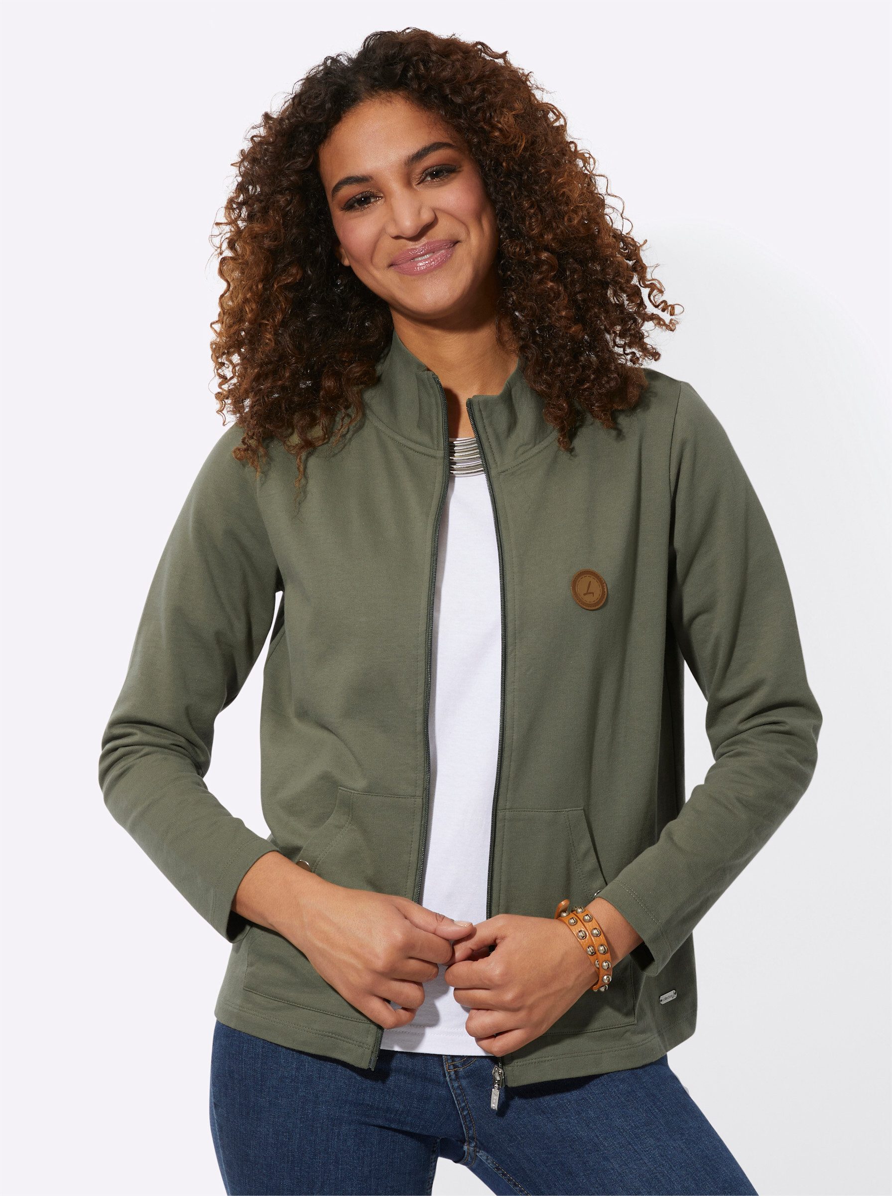 Casual Looks Shirtjacke "Sweatjacke", (1 tlg.) günstig online kaufen