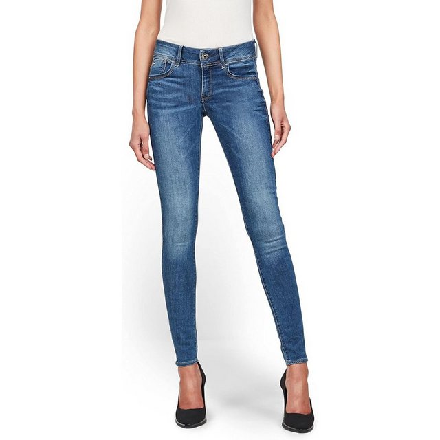 G-STAR Gerade Jeans Lynn Mid Skinny Jeans - Stretch Fit (1-tlg) Faded Blue günstig online kaufen