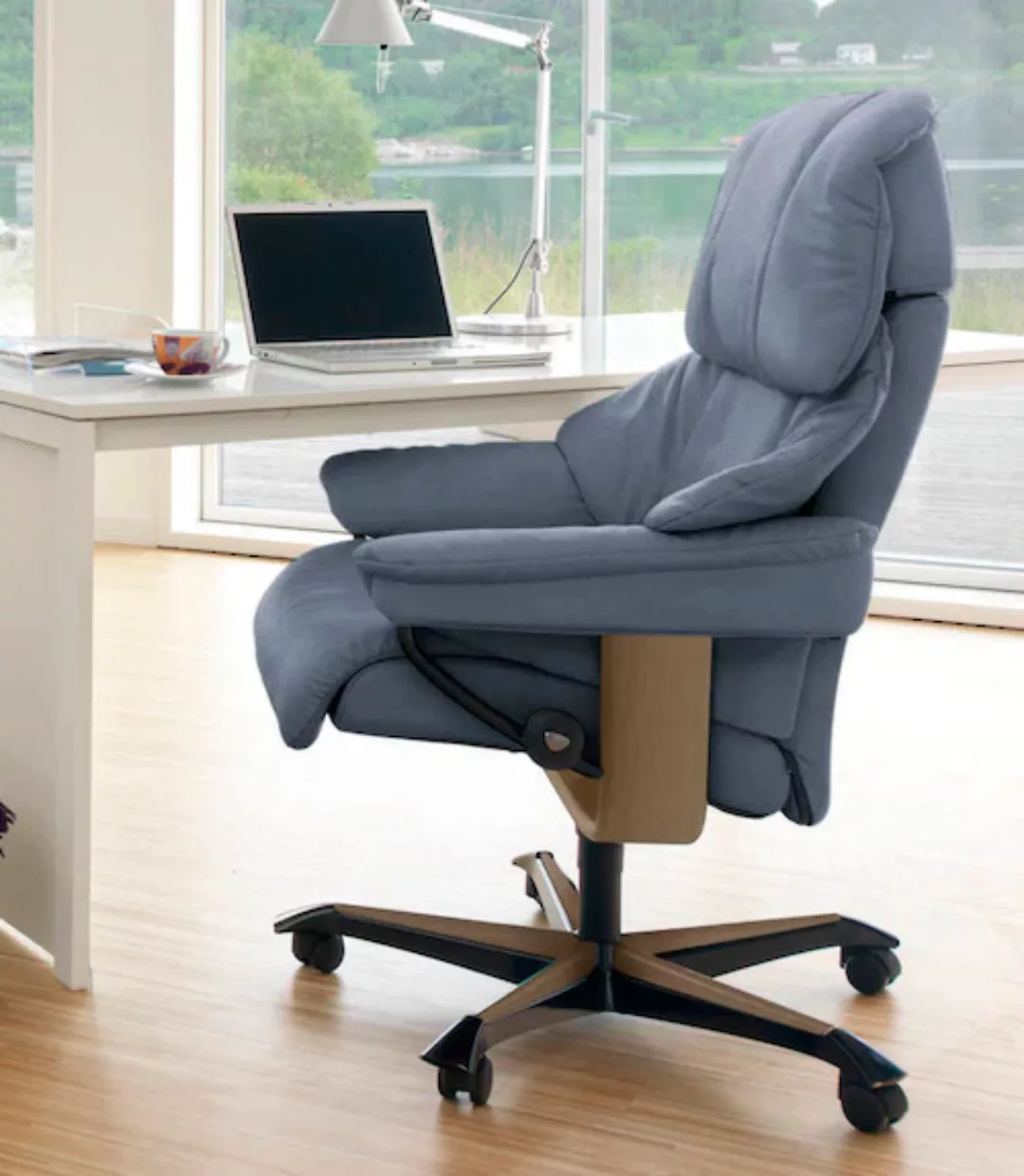 Stressless Relaxsessel "Reno", mit Home Office Base, Größe M, Gestell Eiche günstig online kaufen