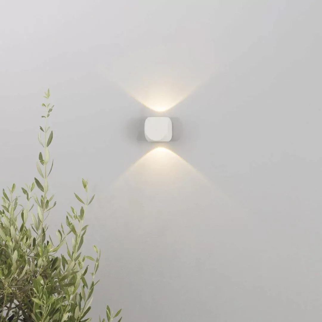 LED Wandleuchte Zari in Weiß 2x 1W 285lm IP54 günstig online kaufen
