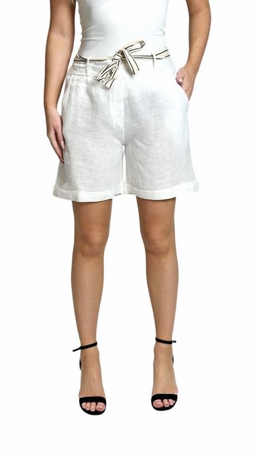 Mississhop Leinenhose Bermuda 100% Leinen Shorts mit Stoffgürtel M.357, Gr. günstig online kaufen