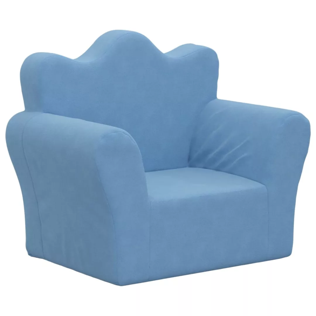 Vidaxl Kindersofa Blau Weich Plüsch günstig online kaufen