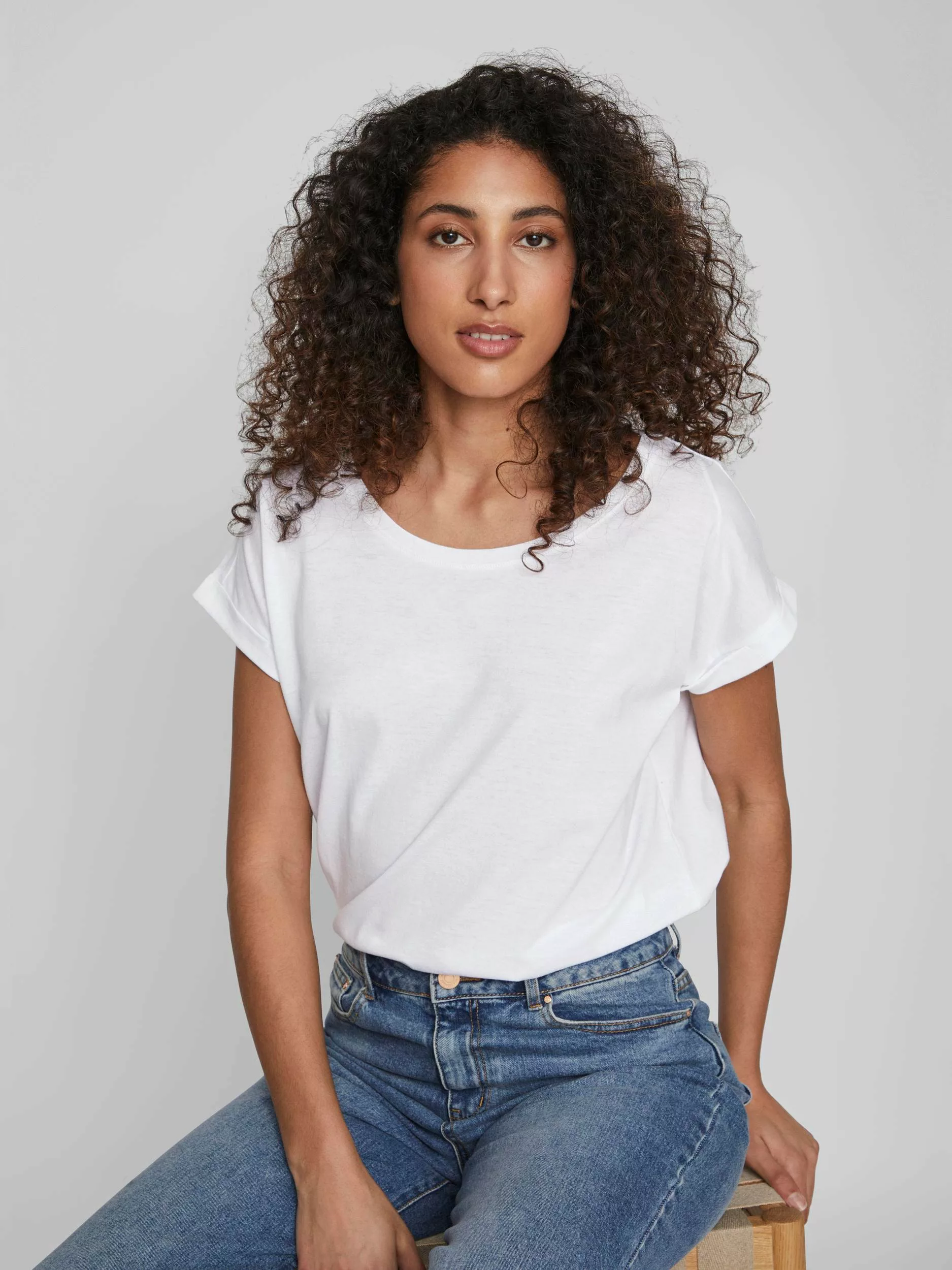 Vila Rundhalsshirt VIDREAMERS NEW PURE T-SHIRT/SU-NOOS Basic Damen-T-Shirt günstig online kaufen