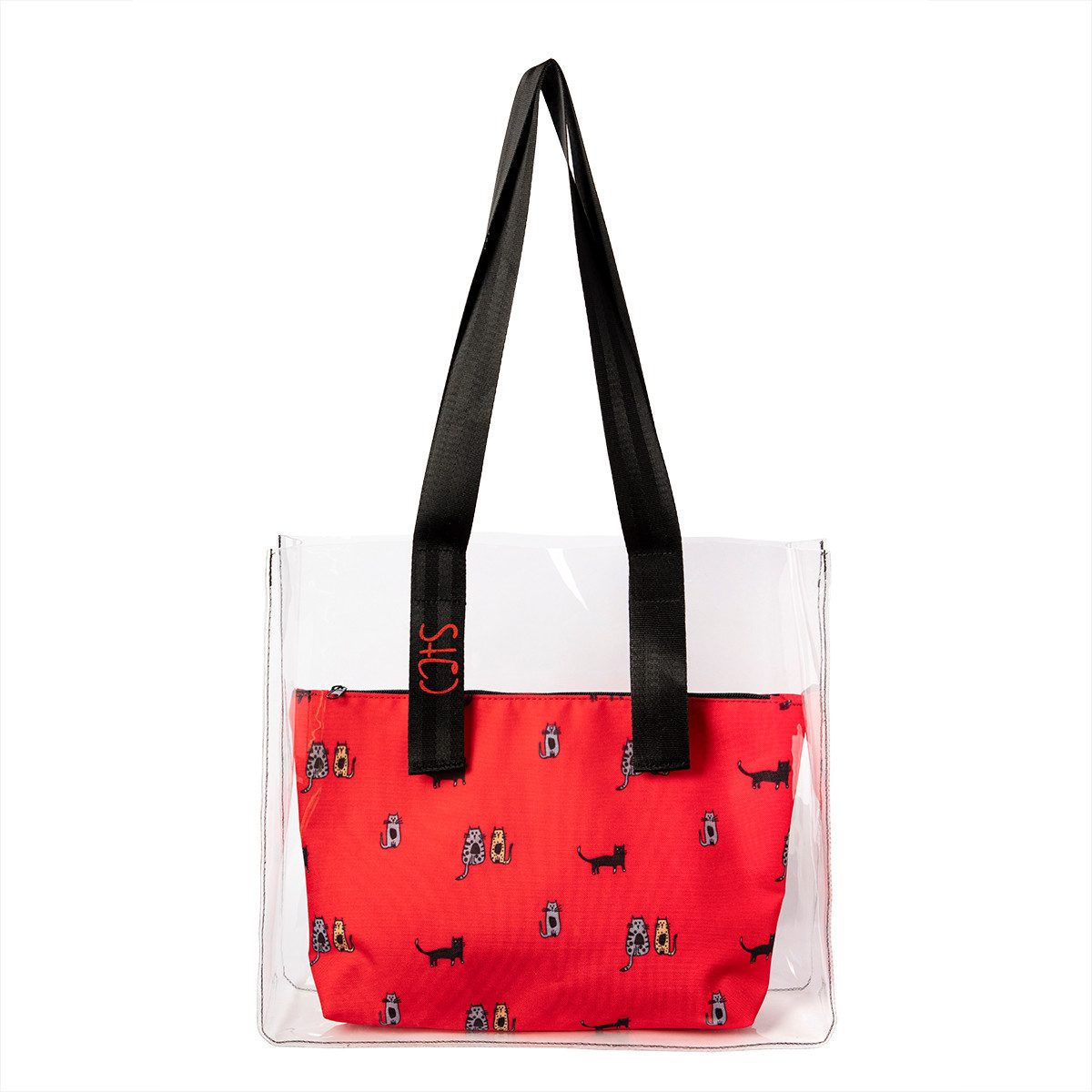 BIGGDESIGN Strandtasche Biggdesign Cats transparente Tragetasche günstig online kaufen