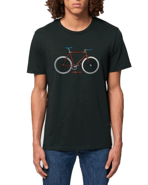 Ytwoo Unisex T-shirt Rennrad Rot Mit Blauem Sattel Französisch Bicyclette günstig online kaufen