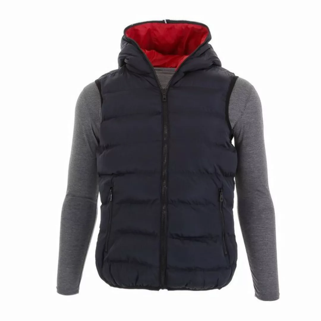 Ital-Design Wendejacke Herren Freizeit Weste Kapuze Beidseitig Tragbar Jack günstig online kaufen