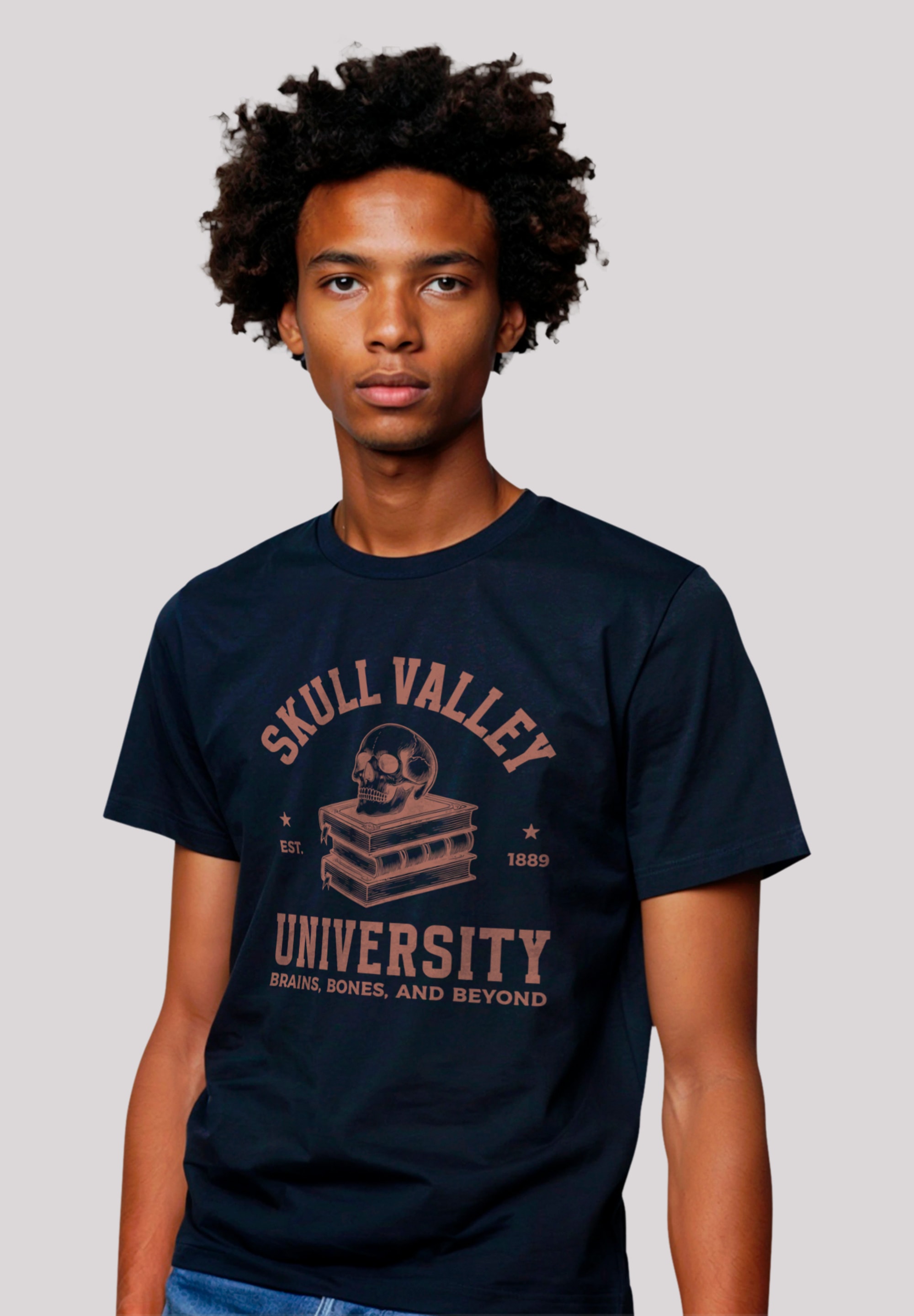 F4NT4STIC T-Shirt "Halloween University skull valley", Premium Qualität, Un günstig online kaufen