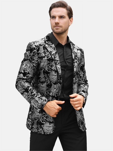 Allthemen Sakko Herren 2 Knöpfe Pailletten Blazer für Party günstig online kaufen