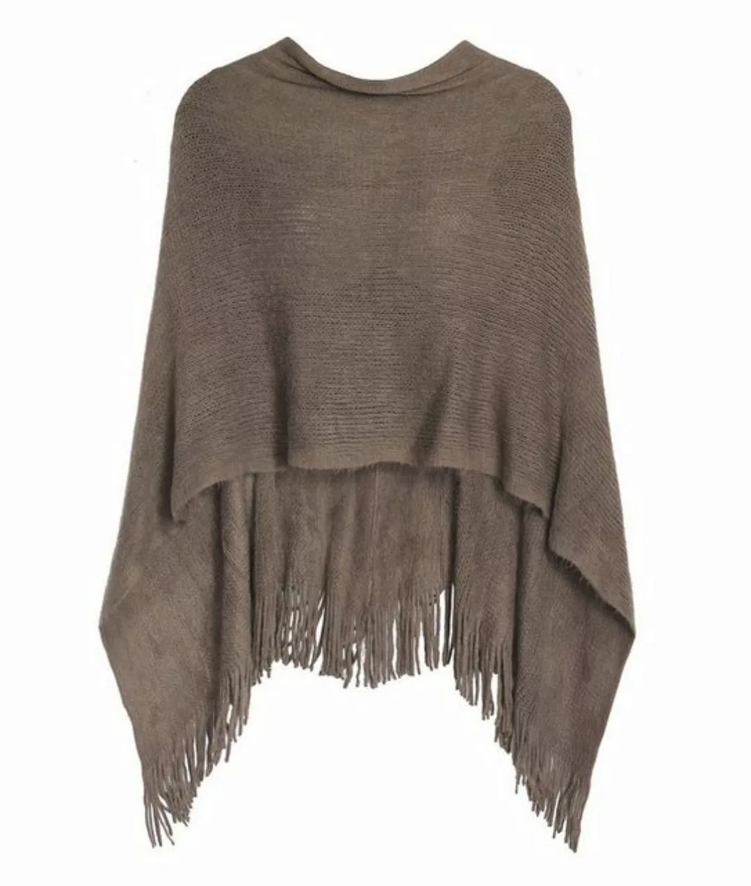 dy_mode Strickponcho Damen Strickponcho in Unifarben Weiches Cape Poncho Um günstig online kaufen