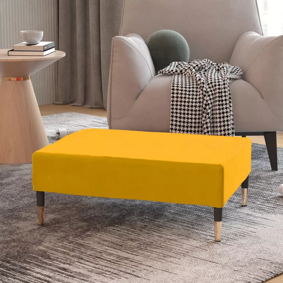 Fußhocker Gelb 78x56x32 Cm Samt günstig online kaufen