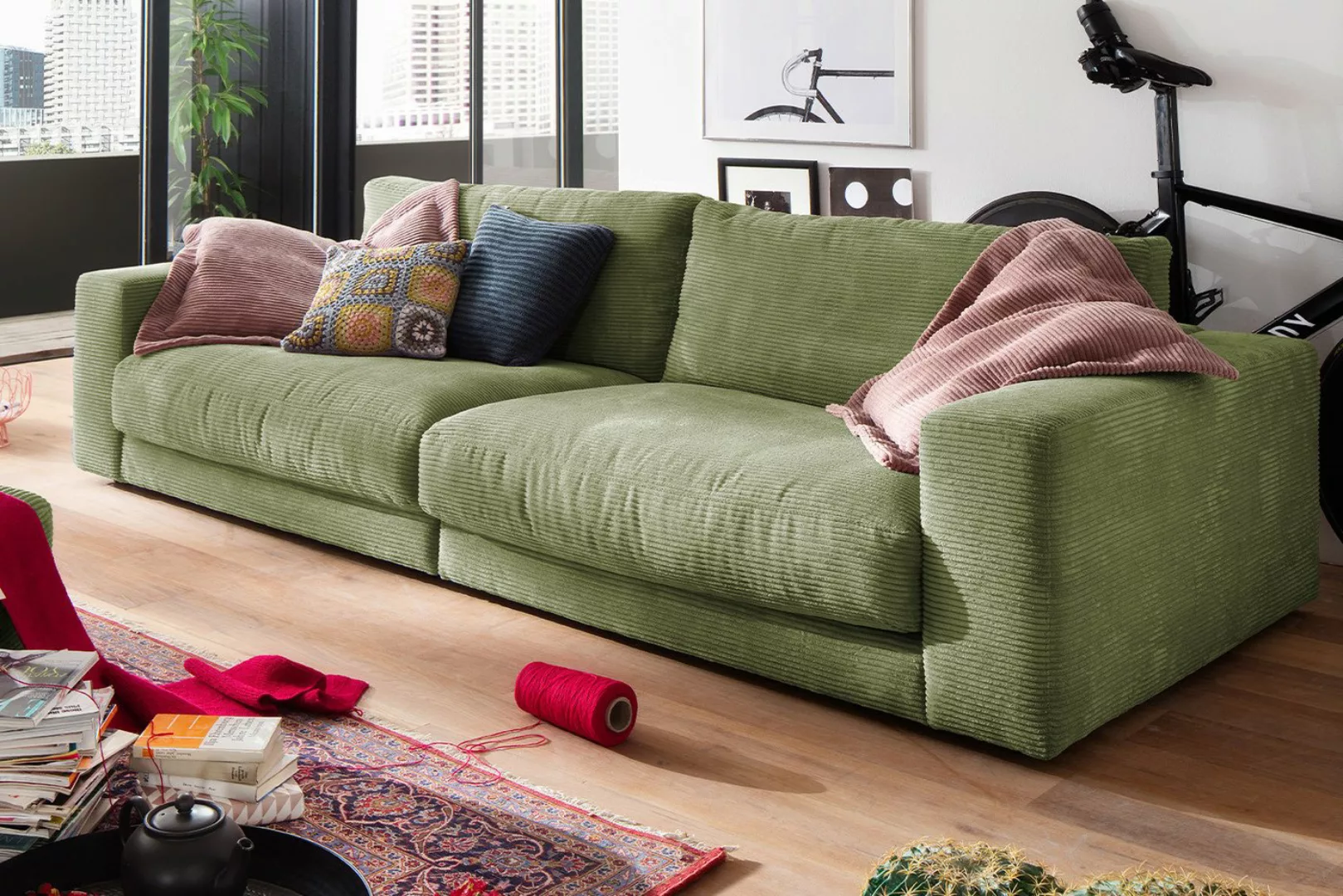 KAWOLA Sofa MADELINE, Couch 2-Sitzer oder 3-Sitzer Cord verschiedene Farben günstig online kaufen