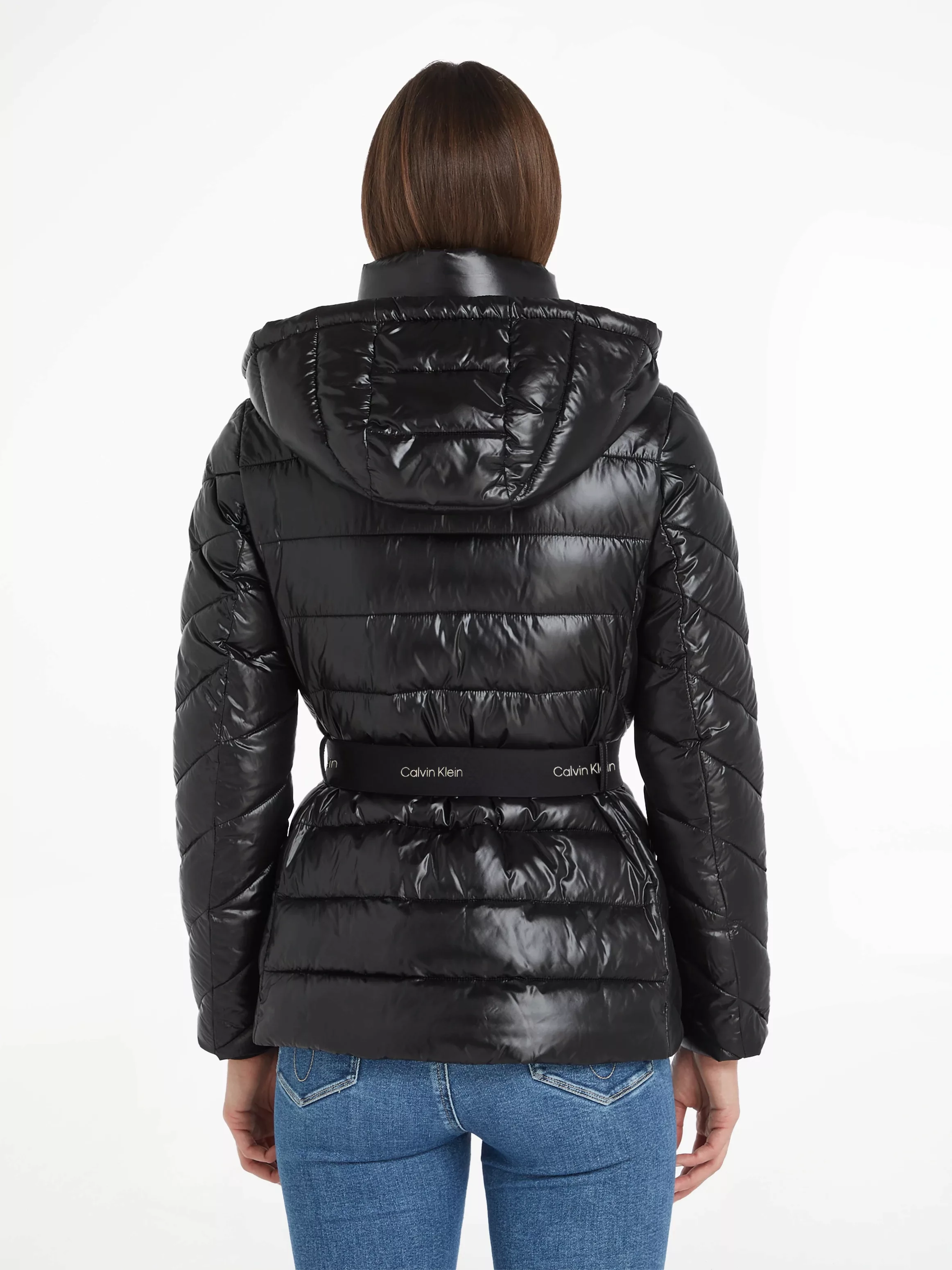 Calvin Klein Steppjacke "ESS BELTED PADDED LW JACKET", mit Kapuze günstig online kaufen