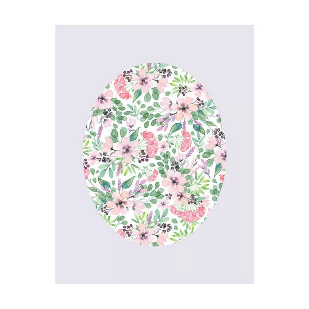 Komar Wandbild Shelly Patterns Lavender Blumen B/L: ca. 40x50 cm günstig online kaufen