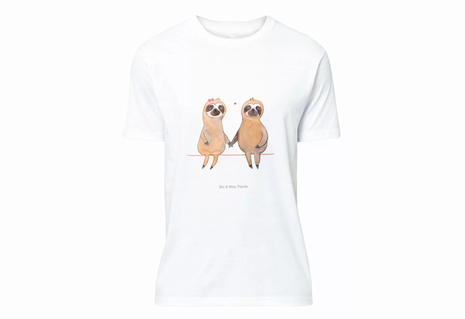 Mr. & Mrs. Panda T-Shirt Faultier Pärchen - Weiß - Geschenk, Faultier Deko, günstig online kaufen