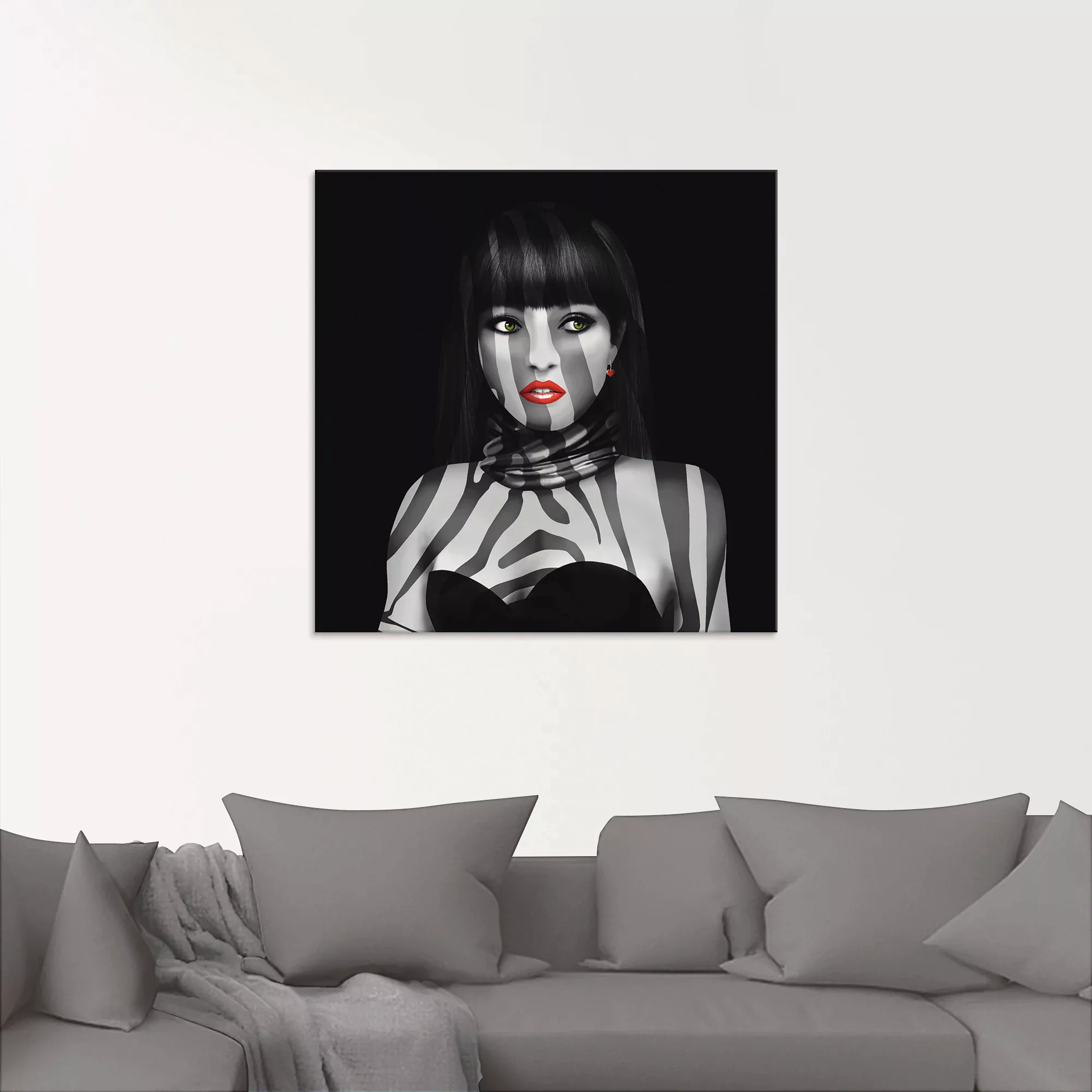 Artland Glasbild »Exotische Lady«, Frau, (1 St.), in verschiedenen Größen günstig online kaufen