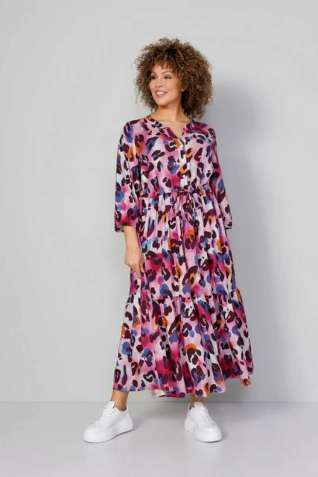 MIAMODA Sommerkleid Maxikleid Alloverprint 3/4-Ärmel günstig online kaufen