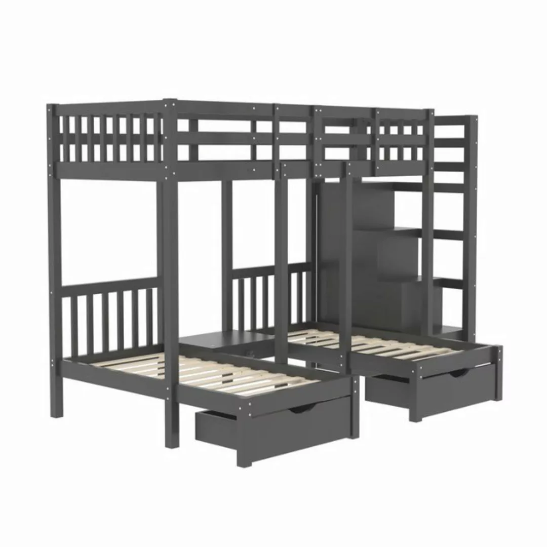 Gotagee Kinderbett Etagenbett 90x200cm Funktionsbett Gästebett mit Stauraum günstig online kaufen