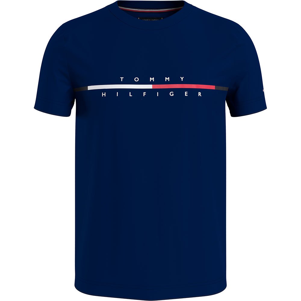 Tommy Hilfiger Corp Split Logo Kurzärmeliges T-shirt S Desert Sky günstig online kaufen